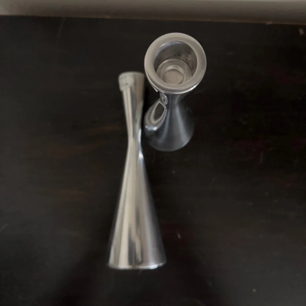 IKEA Stainless Steel Taper Candle Holders Set of 2